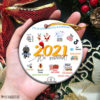 2021 Grinch The Year of Vaccine Quarantine Pandemic Christmas Ornament