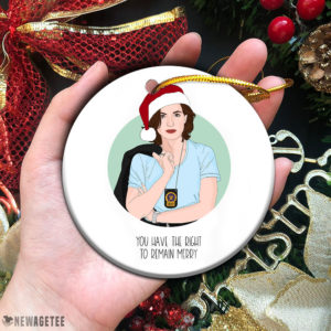 Circle Ornament You Have The Right To Remain Merry Olivia Benson Christmas Ornament Funny Holiday Gift