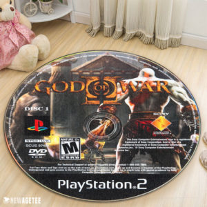 God of War II PlayStation 2 Disc Round Rug Carpet