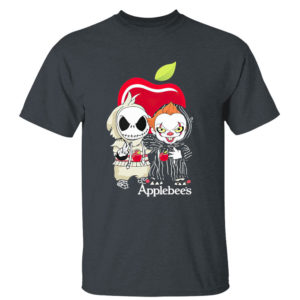 Dark Heather T Shirt Baby Jack Skellington And Baby Pennywise Is Friends Applebees Shirt