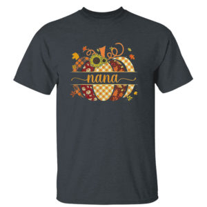 Dark Heather T Shirt Blessed Nana Fall Pumpkin Autumn Thanksgiving T Shirt