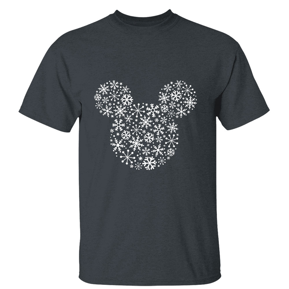 Disney Mickey Mouse Icon Holiday White Snowflakes SweatShirt Disney Mickey Mouse Icon Holiday White Snowflakes SweatShirt