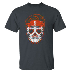 Dark Heather T Shirt Joe Burrow Sugar Skull Shirt
