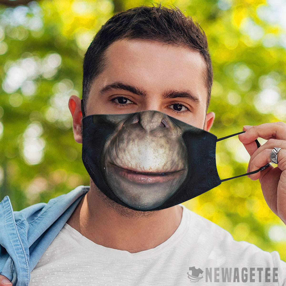 Chimpanzee Gorilla Face Mask Halloween Costume