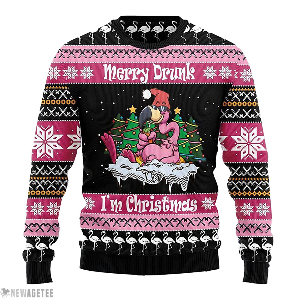 Flamingo On The Naughty List and I Regret Nothing Unisex 3D Ugly Christmas Sweater