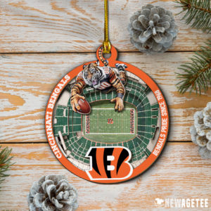 Cincinnati Bengals NFL StadiumView Layered Wood Christmas Ornament