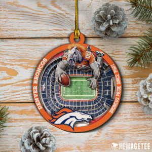 Denver Broncos NFL StadiumView Layered Wood Christmas Ornament