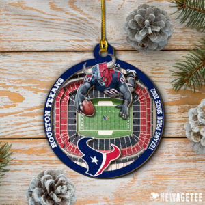 Houston Texans NFL StadiumView Layered Wood Christmas Ornament