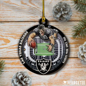 Las Vegas Raiders NFL StadiumView Layered Wood Christmas Ornament