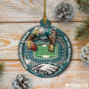 New York Giants NFL StadiumView Layered Wood Christmas Ornament