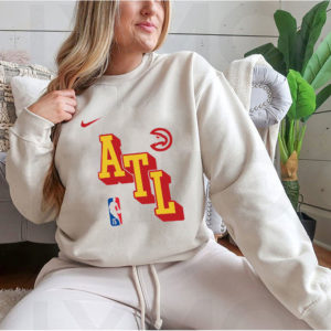 Hoodie Atlanta Hawks Nike White Courtside Performance Block T Shirt