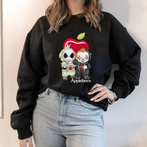 Hoodie Baby Jack Skellington And Baby Pennywise Is Friends Applebees Shirt