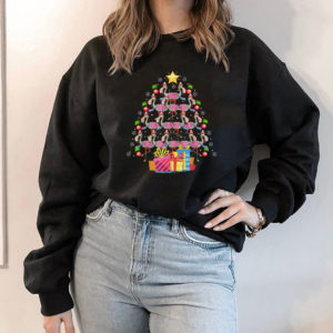 Hoodie Cute Flamingos Merry Christmas Tree T Shirt