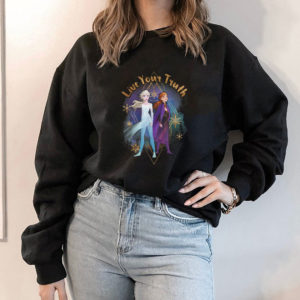 Hoodie Disney Frozen 2 Elsa Anna Live Your Truth Geometric Portrait Sweatshirt