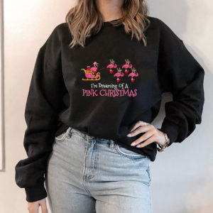 Hoodie Flamingo Christmas Im Dreaming Of A Pink Christmas