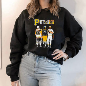 Hoodie Pittsburgh Mario Lemieux Joe Greene Roberto Clemente signatures shirt