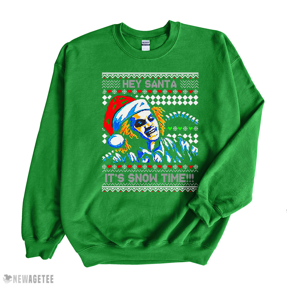 Beetlejuice Hey Santa It’s Snow Time Ugly Christmas Sweatshirt Beetlejuice Hey Santa It’s Snow Time Ugly Christmas Sweatshirt
