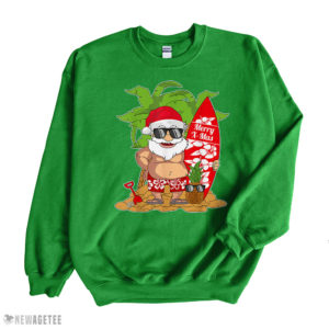 Christmas in July I Santa Hawaiian Surfing Sweatshirt