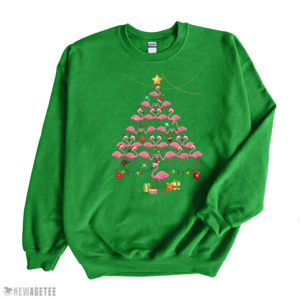 Cute Flamingos Christmas Tree Sweatshirt