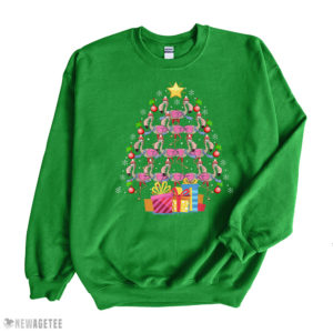 Cute Flamingos Merry Christmas Tree Sweatshirt