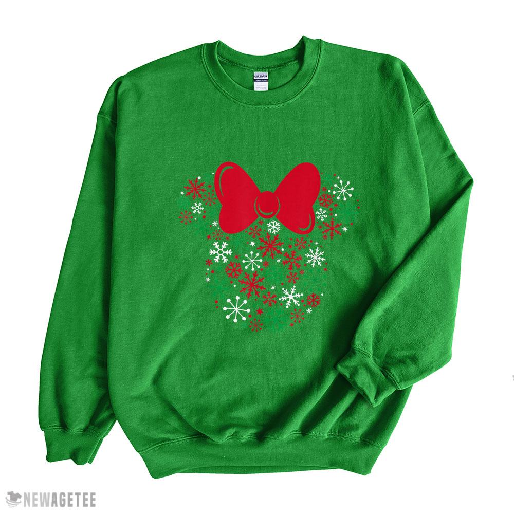Disney Minnie Mouse Icon Holiday Snowflakes SweatShirt Disney Minnie Mouse Icon Holiday Snowflakes SweatShirt