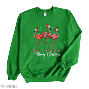 Santa Flamingo Christmas Lights Gift For Flamingo  Lover Sweatshirt