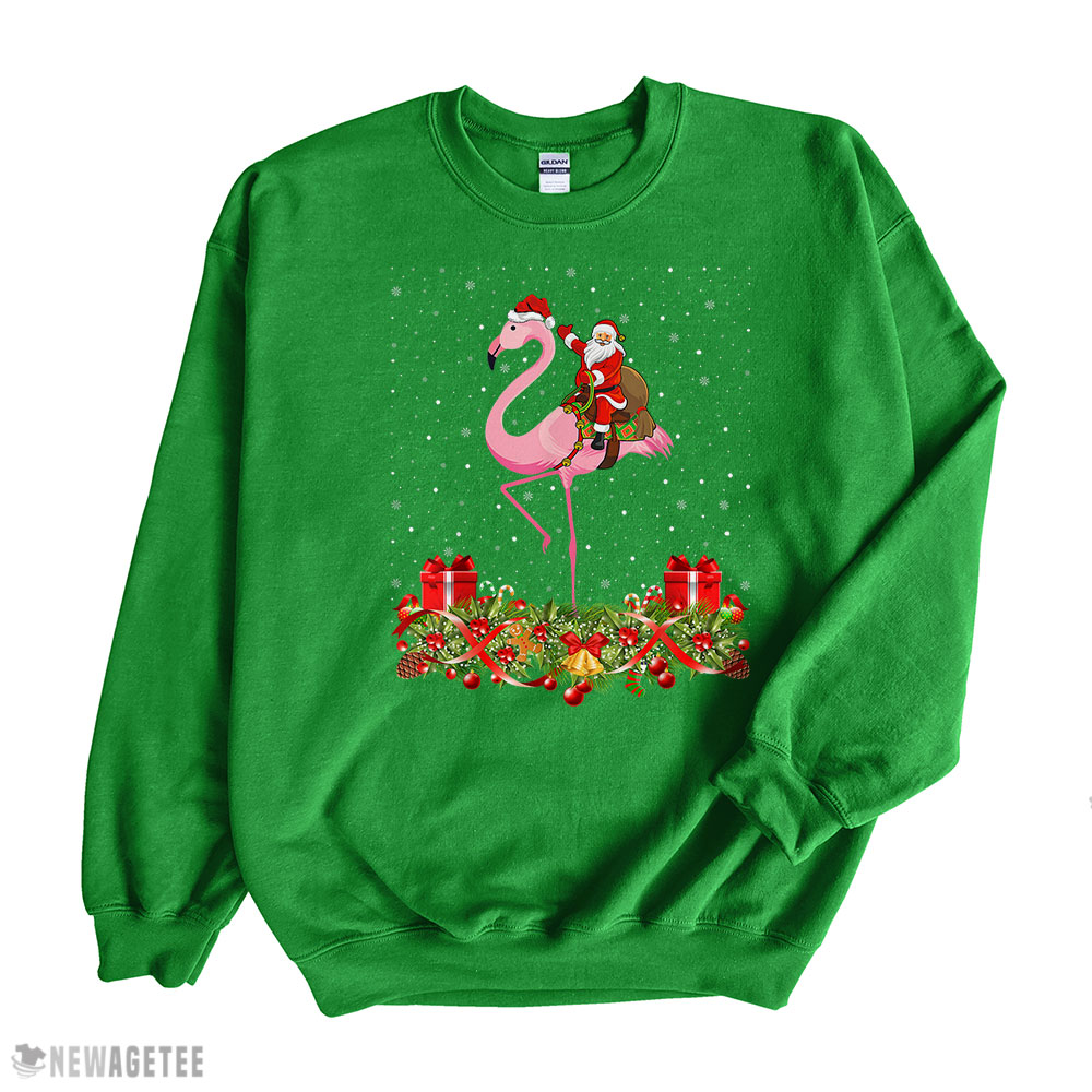 Santa Riding Flamingo Christmas Xmas Gift Sweatshirt Santa Riding Flamingo Christmas Xmas Gift Sweatshirt