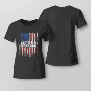 Lady Tee Lets Go Brandon Conservative Anti Liberal US Grunge Flag Shirt Hoodie