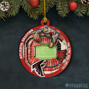 Atlanta Falcons NFL StadiumView Layered Wood Christmas Ornament
