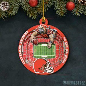 Cleveland Browns NFL StadiumView Layered Wood Christmas Ornament
