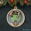 New England Patriots NFL StadiumView Layered Wood Christmas Ornament