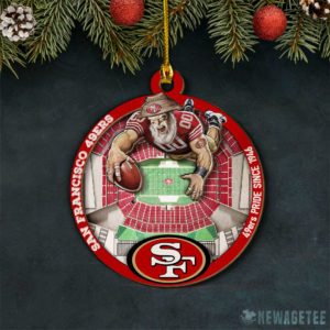 San Francisco 49ers NFL StadiumView Layered Wood Christmas Ornament