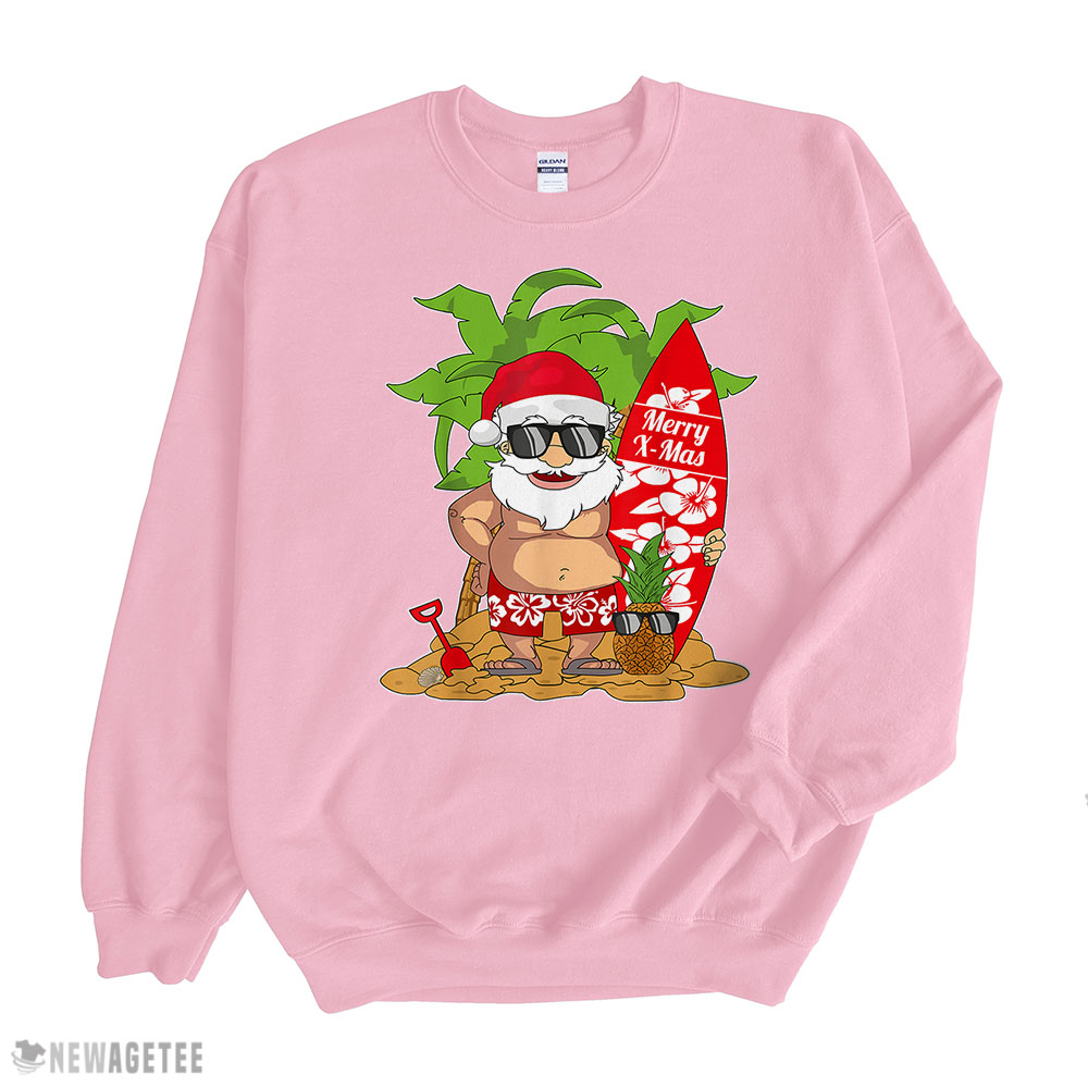 Christmas in July I Santa Hawaiian Surfing Sweatshirt Christmas in July I Santa Hawaiian Surfing Sweatshirt
