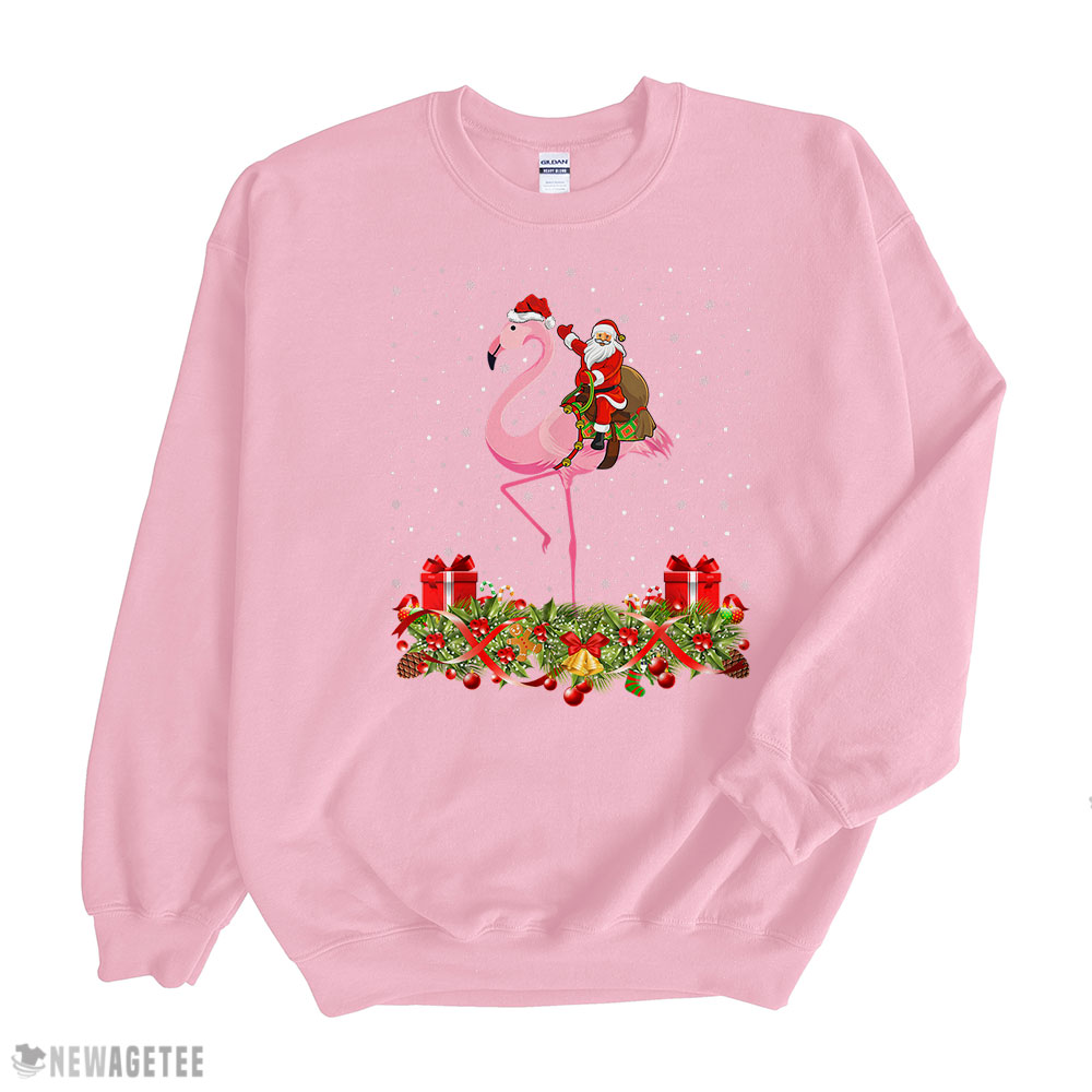 Santa Riding Flamingo Christmas Xmas Gift Sweatshirt Santa Riding Flamingo Christmas Xmas Gift Sweatshirt
