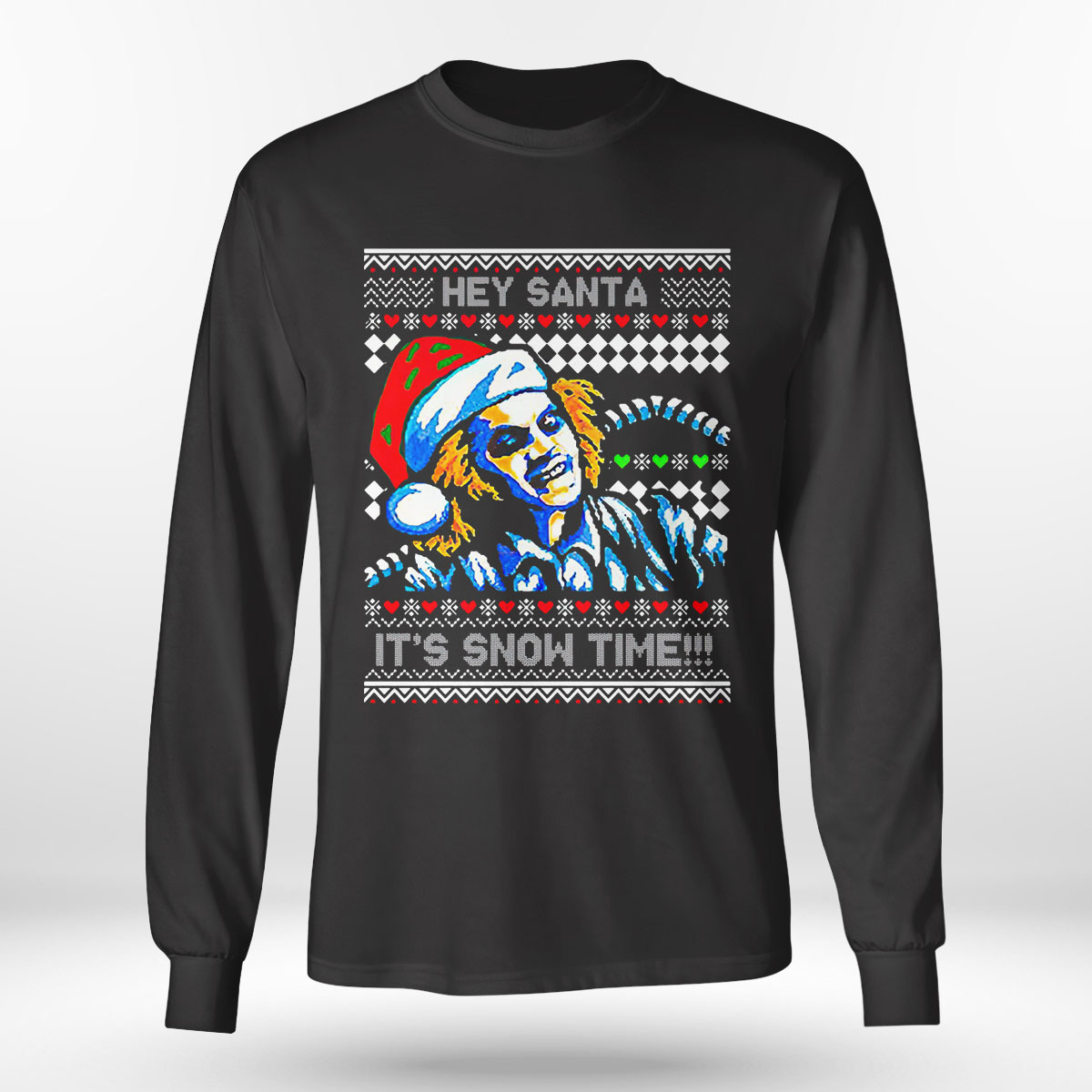 Beetlejuice Hey Santa It’s Snow Time Ugly Christmas Sweatshirt Beetlejuice Hey Santa It’s Snow Time Ugly Christmas Sweatshirt