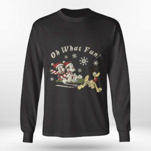 Disney Mickey Minnie And Pluto Oh What Fun Christmas Sled Sweatshirt