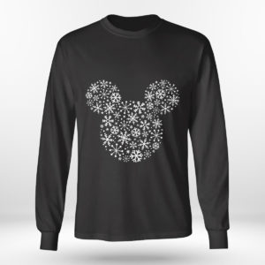 Disney Mickey Mouse Icon Holiday White Snowflakes SweatShirt