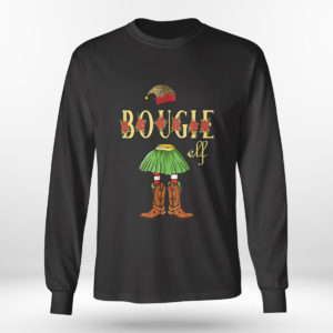 Longsleeve shirt Im the Bougie Christmas Cowboy Elf Leopard T Shirt