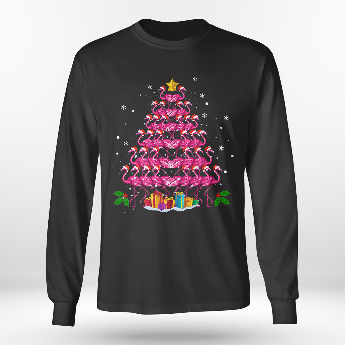 Pink Flamingo Christmas Tree Pajama Sweatshirt Pink Flamingo Christmas Tree Pajama Sweatshirt