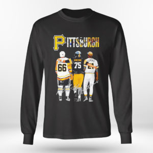 Pittsburgh Mario Lemieux Joe Greene Roberto Clemente signatures shirt