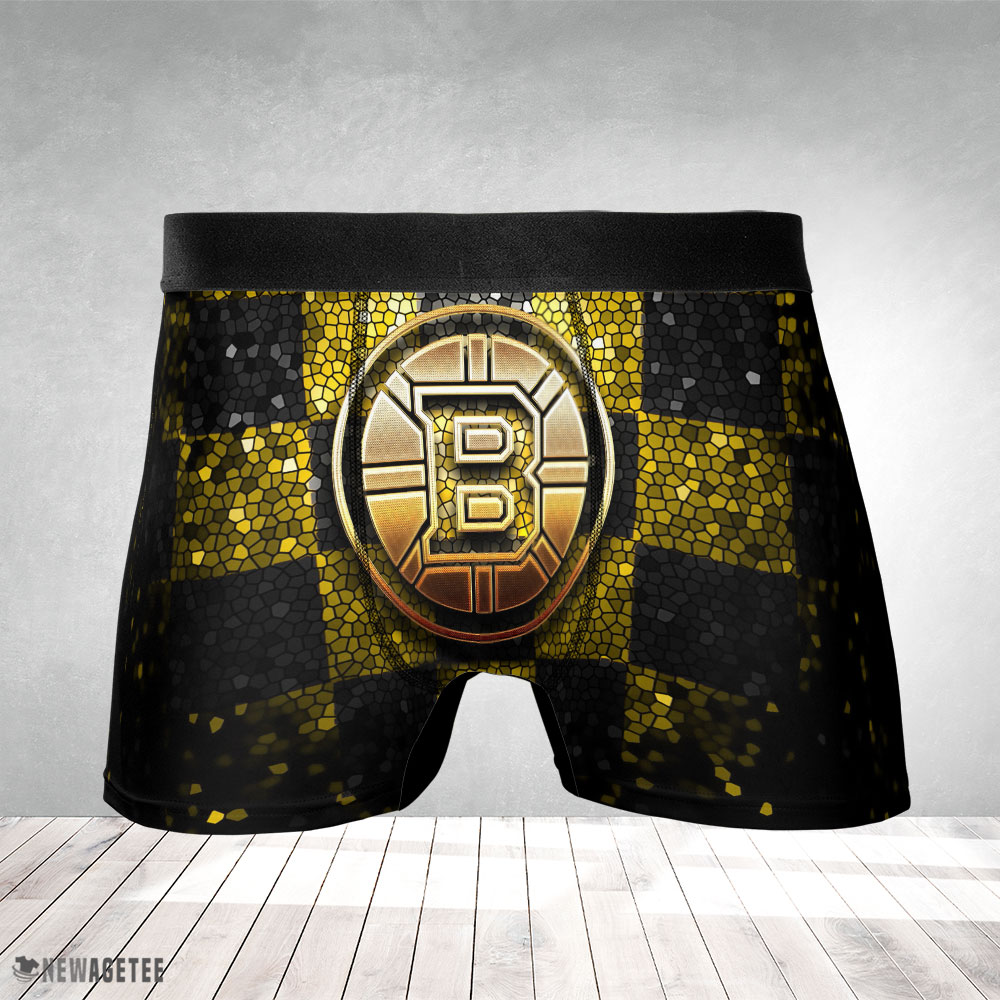 Boston Bruins NHL Glitter Mens Underwear Boxer Briefs Boston Bruins NHL Glitter Mens Underwear Boxer Briefs