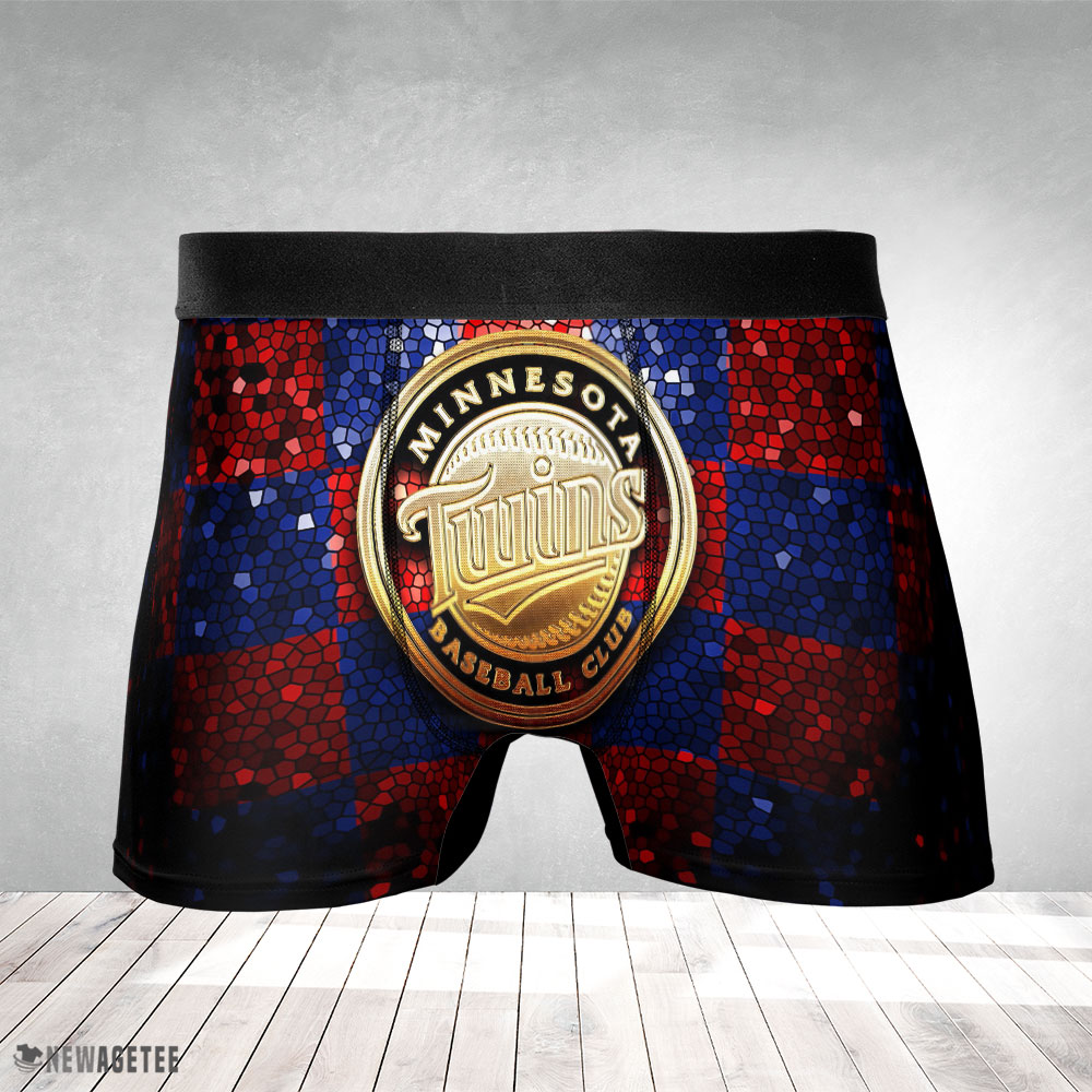 Minnesota Twins MLB Glitter Mens Underwear Boxer Briefs