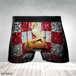 St Louis Cardinals MLB Glitter Mens Underwear Boxer Briefs