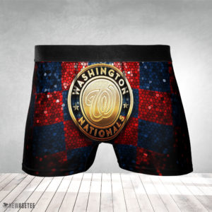 Washington Nationals MLB Glitter Mens Underwear Boxer Briefs
