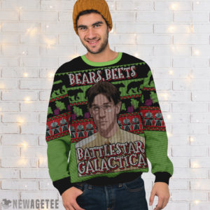 Bears, Beats, Jim Battlestar Galactica The Office Knit Ugly Christmas Sweater