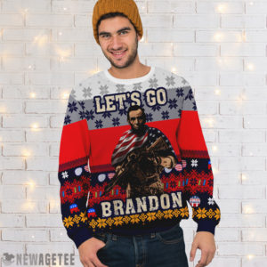 Let’s Go Brandon FJB Conservative Anti Liberal Abraham Lincoln Ugly Christmas Sweater