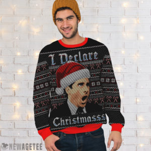 Michael Scott I Declare Christmasss The Office Knit Ugly Christmas Sweater