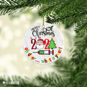 2021 Oh Deer What A Year Merry Christmas Tree Ornament