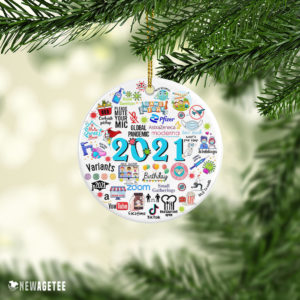 2021 Pandemic Commemorative Year in Review Keepsake Vaccine Christmas Ornaments