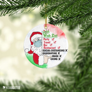 Santa Wish List Christmas 2021 Decoration Ornament
